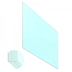 Наклонное стекло прозрачное триплекс 4/1/4 мм
