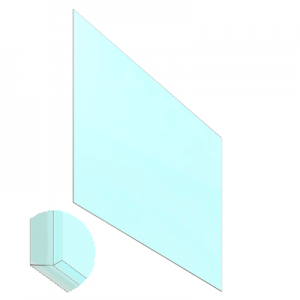 Наклонное стекло прозрачное закаленое 8 мм